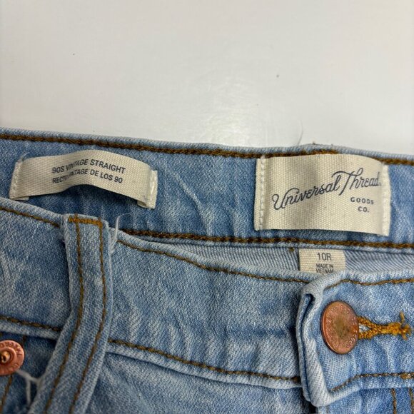 Universal Thread 90's Vintage Straight Distressed Women's size 10 Blue Jeans - Picture 2 of 4
